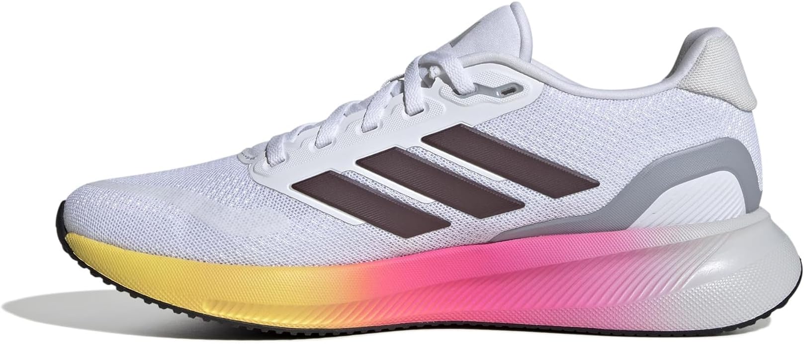 Adidas Women's Run Falcon 5 Colorful Sneaker in WhiteAurora Met.Black Rightside View