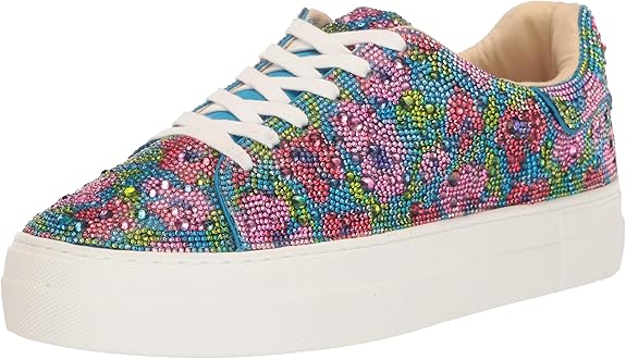 Betsey Johnson Women's Sidny Sneaker in Blue Poppy Color