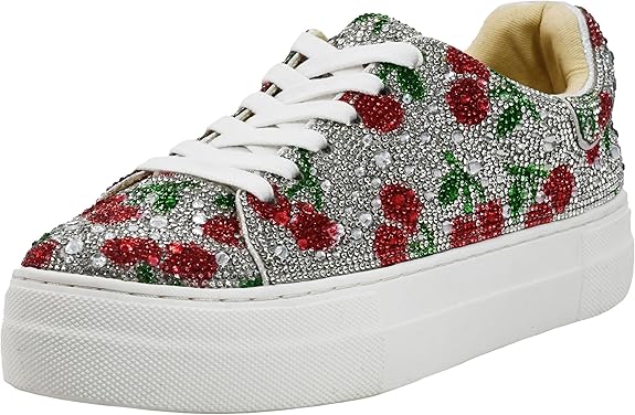 Betsey Johnson Women's Sidny Sneaker in Cherries Color