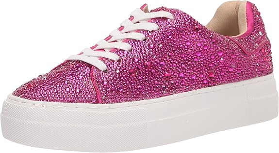 Betsey Johnson Women's Sidny Sneaker in Fuchsia Color