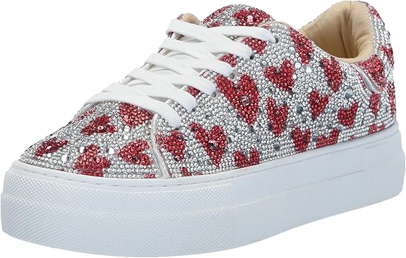 Betsey Johnson Women's Sidny Sneaker in Heart Design