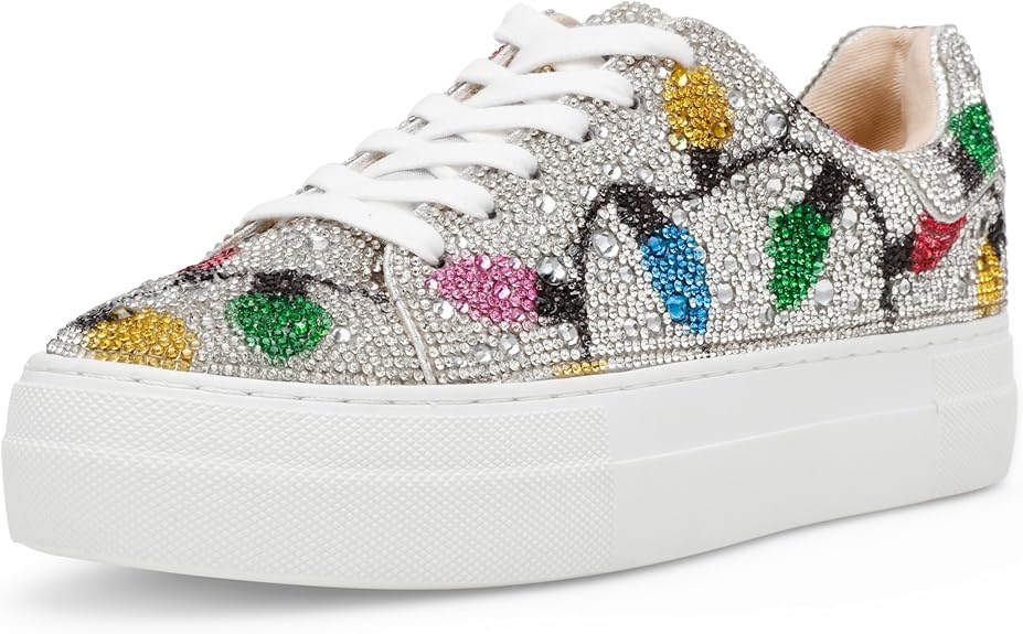 Betsey Johnson Women's Sidny Sneaker in Multi Lights Color