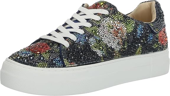 Betsey Johnson Women's Sidny Sneaker in Navy Floral Color