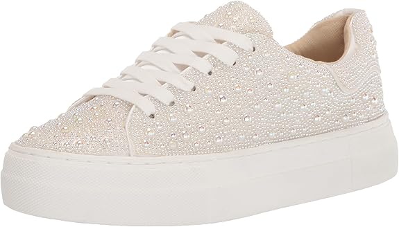 Betsey Johnson Women's Sidny Sneaker in Pearl Color