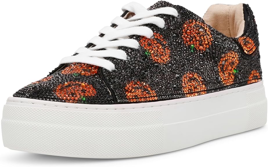 Betsey Johnson Women's Sidny Sneaker in Pumpkins Color