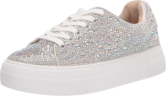 Betsey Johnson Women's Sidny Sneaker in Rhinestone Color