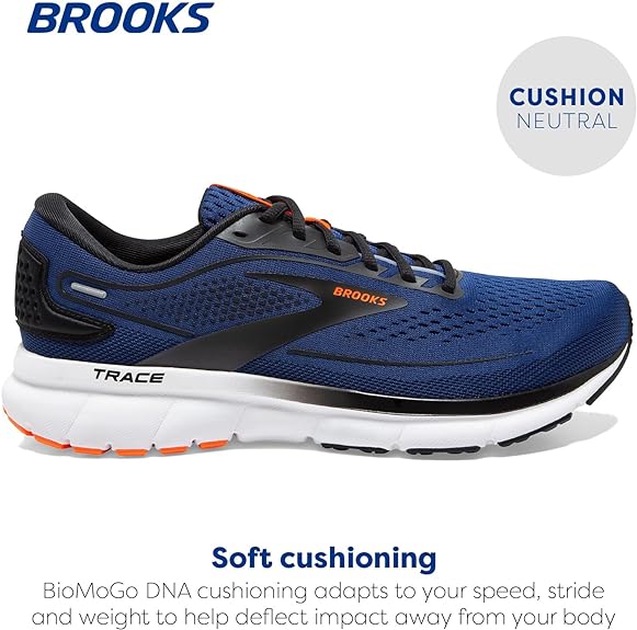 Brooks Men’s Trace 2 Neutral Running Shoe Blue Depths-Black-White