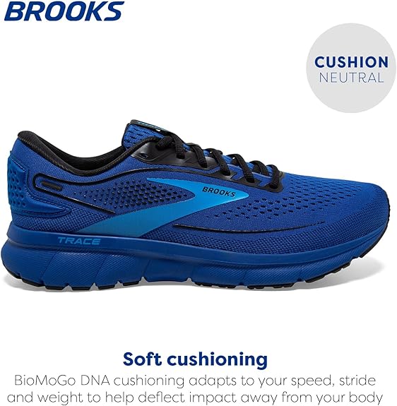 Brooks Men’s Trace 2 Neutral Running Shoe Blue-Malibu Blue-Black