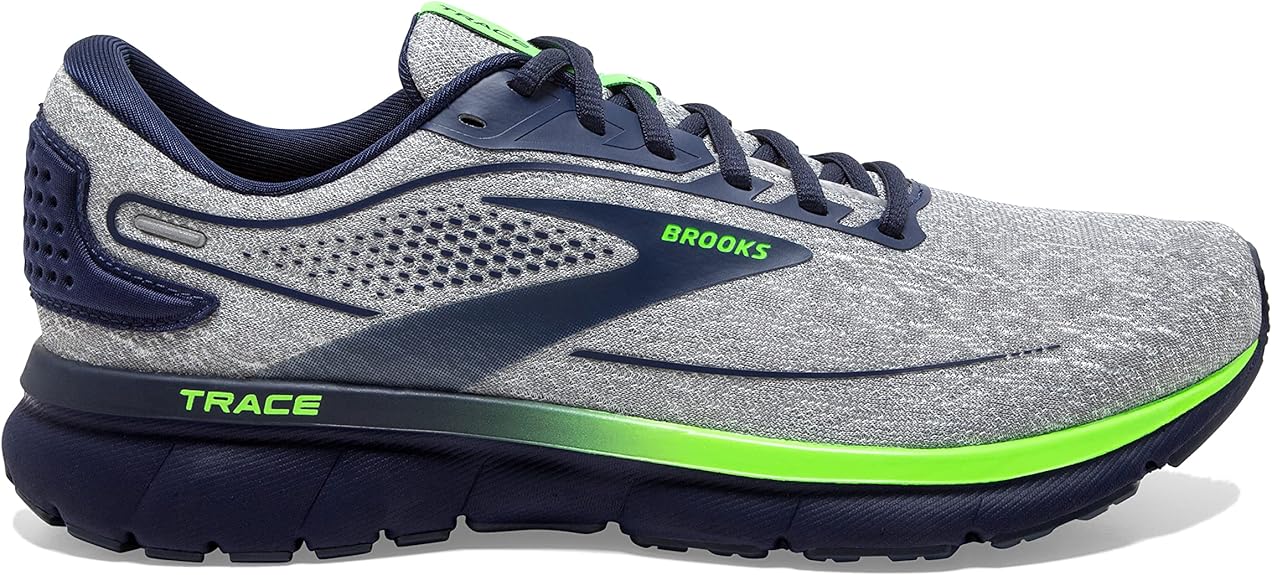 Brooks Men’s Trace 2 Neutral Running Shoe Grey-Blue-Green Gecko