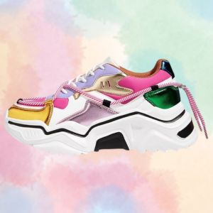 LUCKY STEP Women's Platform Colorful Fashion Sneakers Review Image