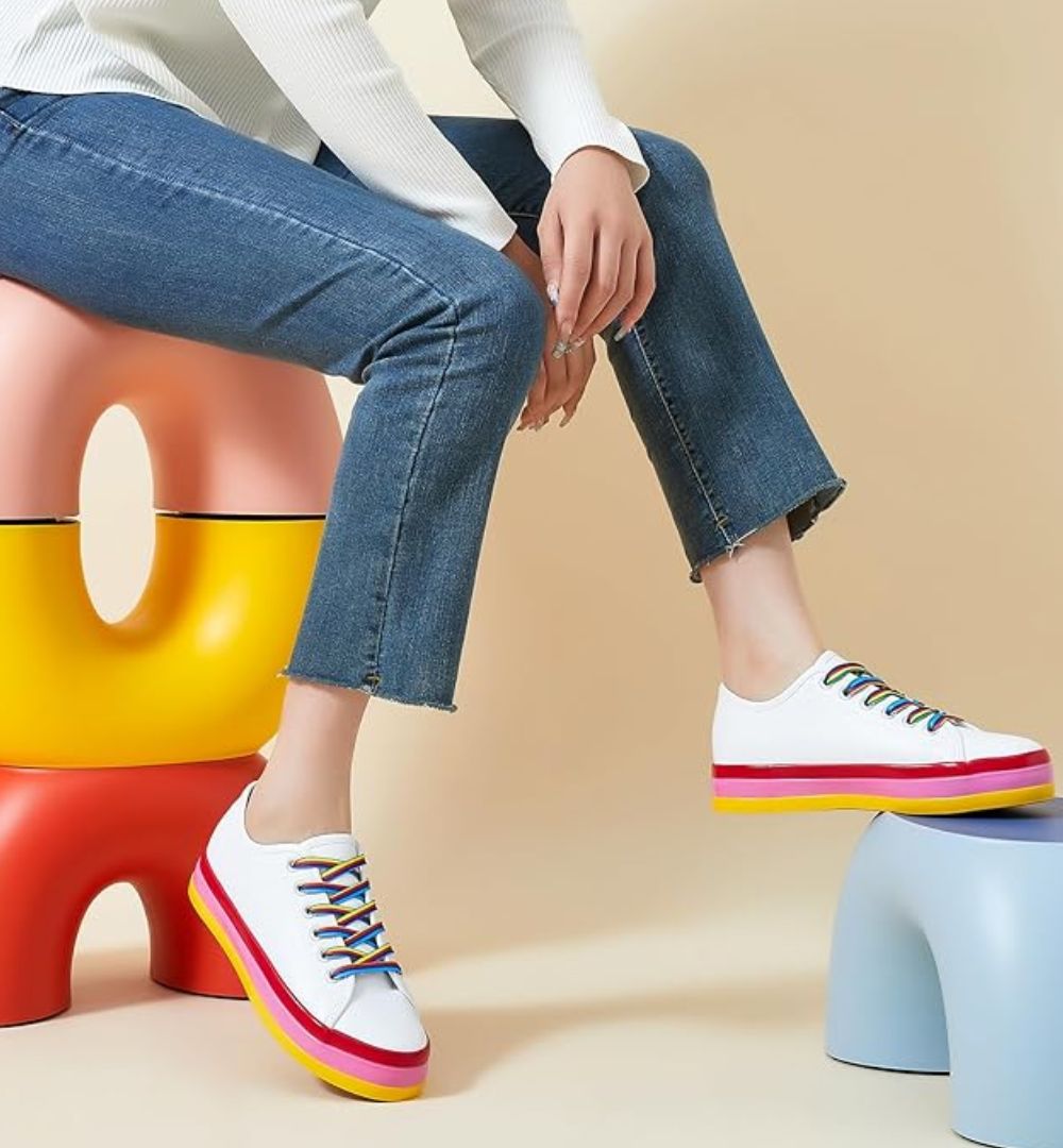 XRH Rainbow Platform Colorful Sneakers Image