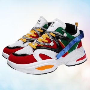 Men's Retro Color Blocked Fashion Sneakers