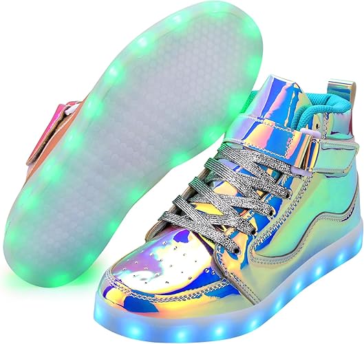 Light Up LED Shoes For Men Women-Front & Sole view