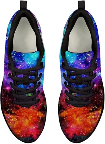 Dellukee Galaxy Print Walking Shoes-Insole View