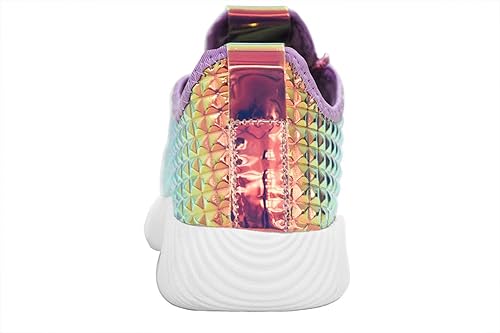ROXY-ROSE Women's Metallic Hologram Sneaker-Back View