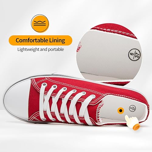 ZGR Women's Low Top Canvas Sneakers-Insole View