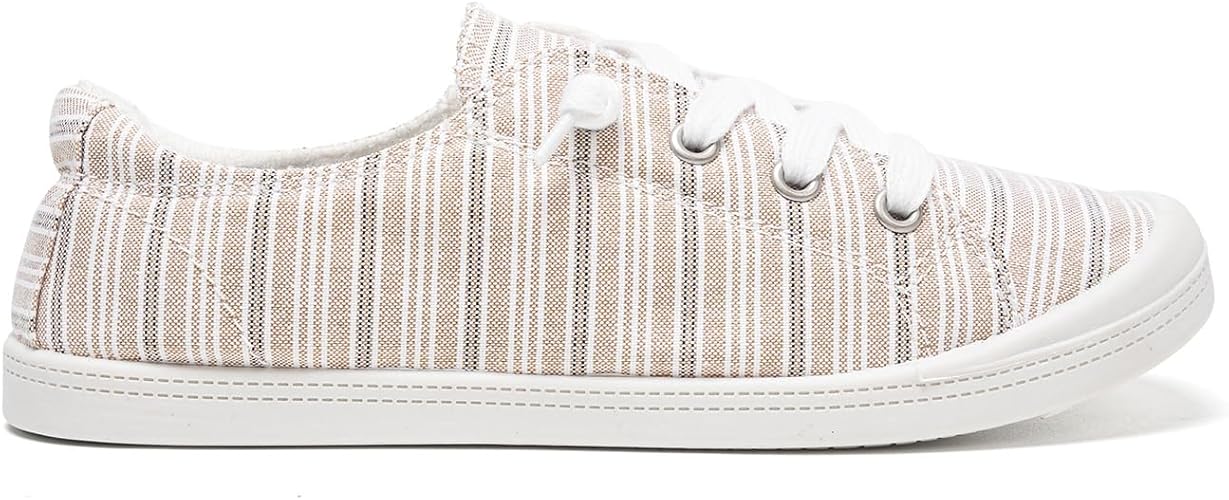 FUNKYMONKEY Women’s Low Top Canvas Sneakers-Right Side View