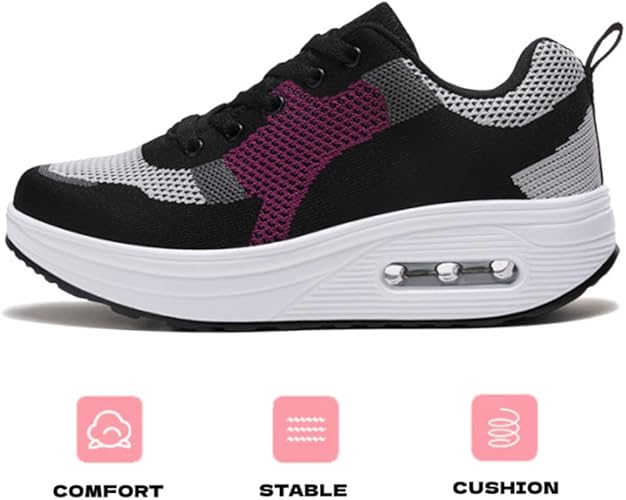 RUIDENG Platform Sneakers for Women-Left Side View