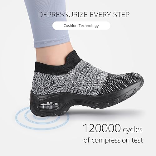 STQ Women's Slip-On Walking Shoes-Right Side View