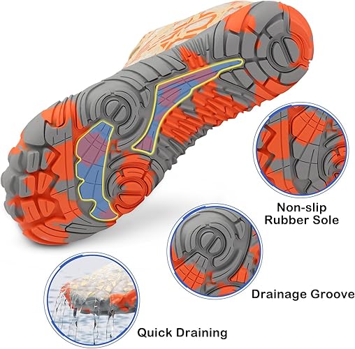 Scurtain Unisex Athletic Hiking Water Shoes-Sole View